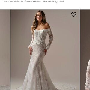 Maggie Sottero Takera Elegant Off-Shoulder Lace Wedding Dress